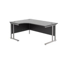 TC Office Twin Upright Radial Desk - Black - NWOF