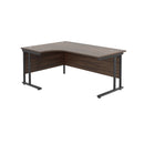 TC Office Twin Upright Radial Desk - Dark Walnut - NWOF