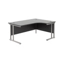 TC Office Twin Upright Radial Desk - Black - NWOF