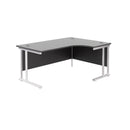 TC Office Twin Upright Radial Desk - Black - NWOF