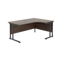 TC Office Twin Upright Radial Desk - Dark Walnut - NWOF