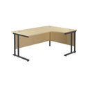 TC Office Twin Upright Radial Desk - Maple - NWOF