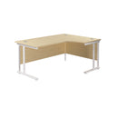 TC Office Twin Upright Radial Desk - Maple - NWOF