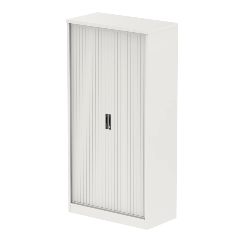 QUBE by Bisley Tambour Cupboard - White