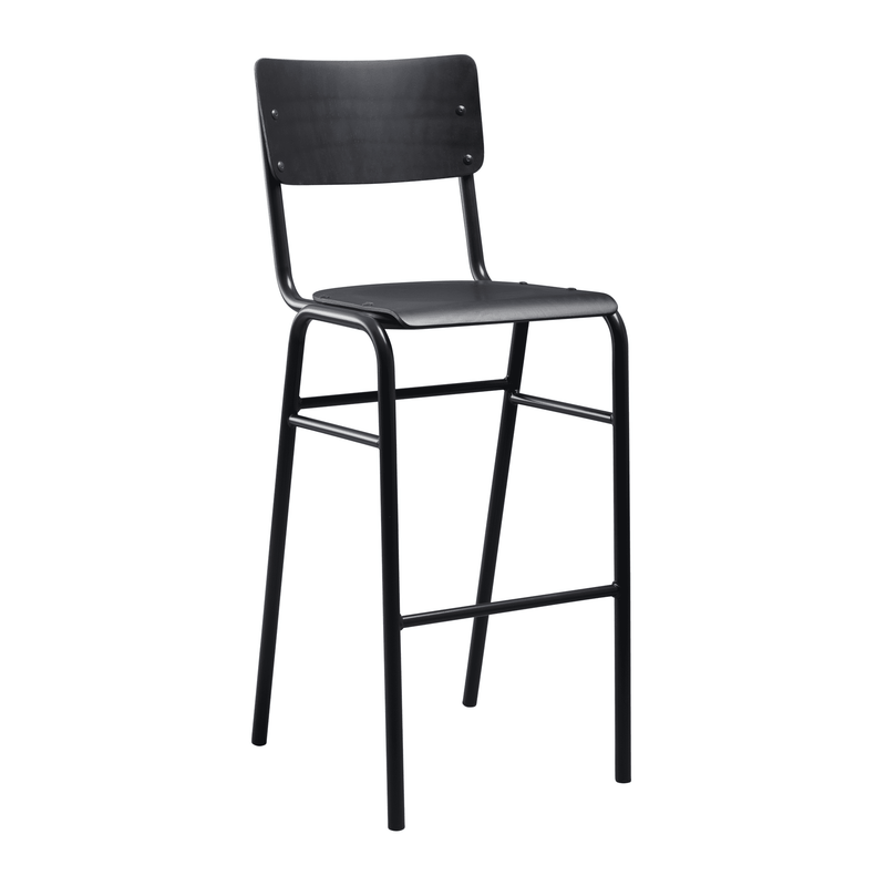 Tavo Stacking Bar Stool - Wooden Seat & Back