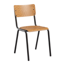 Tavo Stacking Side Chair - Wooden Seat & Back - NWOF