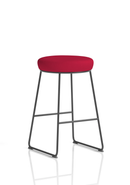 Turin Black Frame Fabric Seat Stool Chair - NWOF