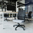 Ventra Mesh Back Task Operator Office Chair Height Adjustable Arms & Headrest - Black - NWOF