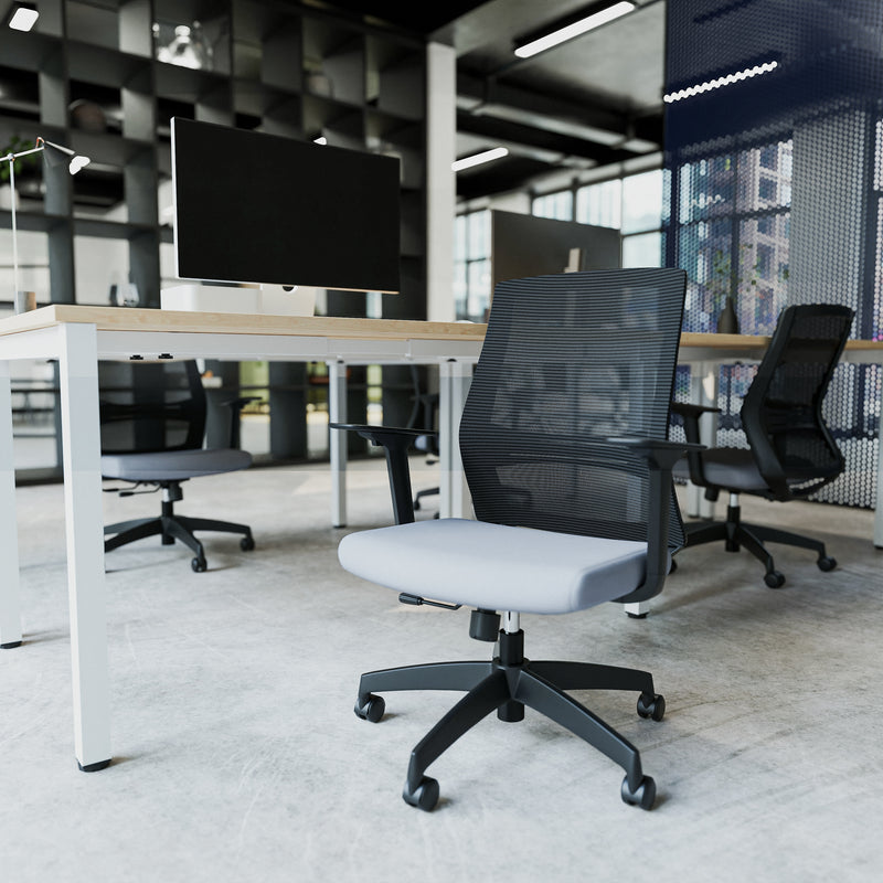 Ventra Mesh Back Task Operator Office Chair Height Adjustable Arms - Black