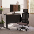 Ventra Mesh Back Task Operator Office Chair Height Adjustable Arms & Headrest - Black - NWOF