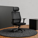 Ventra Mesh Back Task Operator Office Chair Height Adjustable Arms & Headrest - Black - NWOF