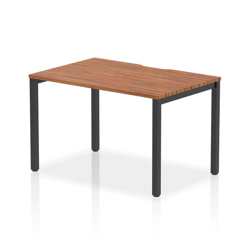 Evolve Plus Single Starter Bench Desk - Walnut