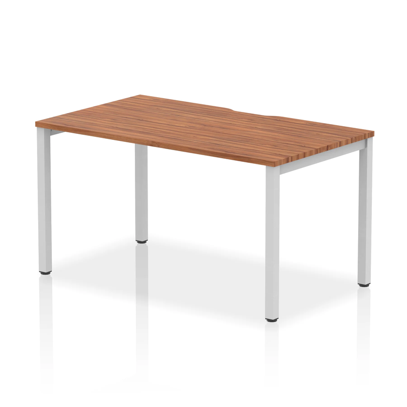 Evolve Plus Single Starter Bench Desk - Walnut