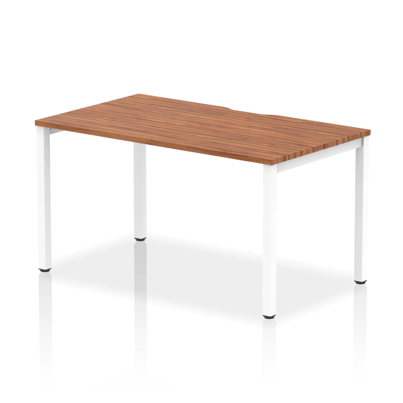 Evolve Plus Single Starter Bench Desk - Walnut