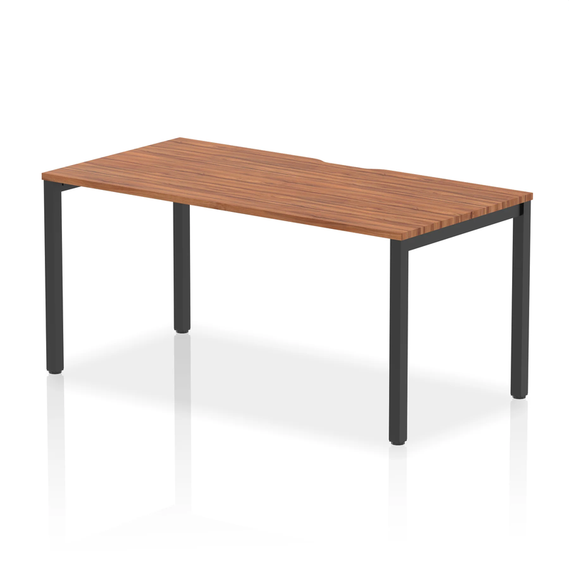 Evolve Plus Single Starter Bench Desk - Walnut