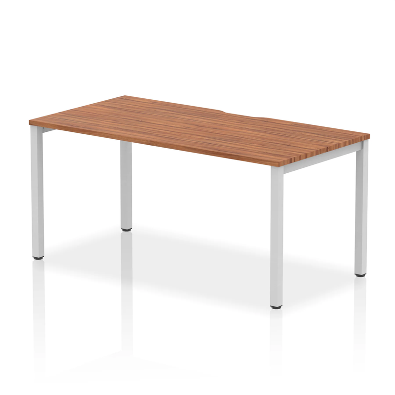 Evolve Plus Single Starter Bench Desk - Walnut