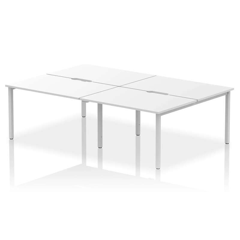 Evolve Plus B2B 4 Person Bench Desk - White