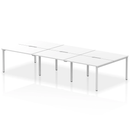 Evolve Plus B2B 6 Person Bench Desk - White - NWOF