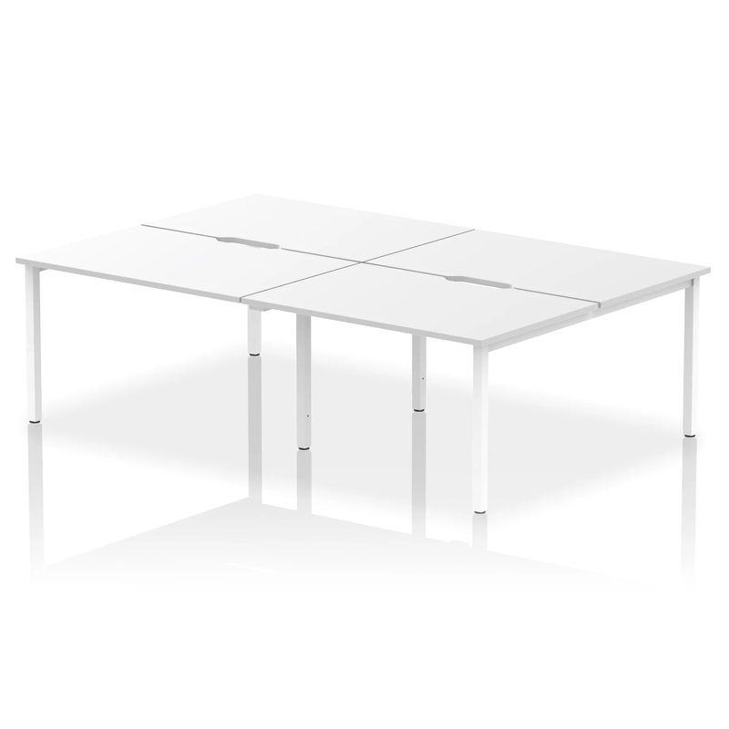 Evolve Plus B2B 4 Person Bench Desk - White