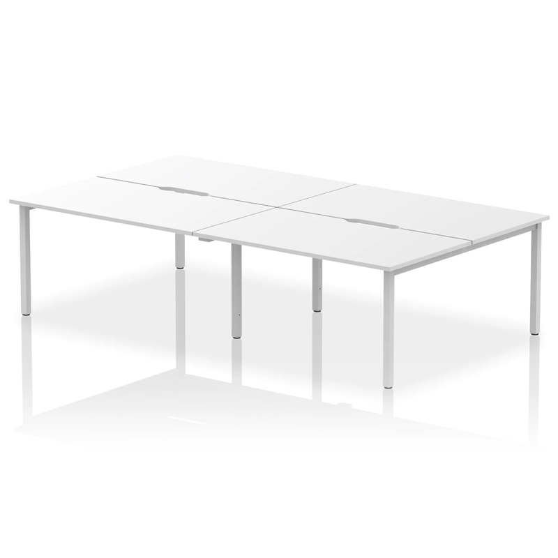 Evolve Plus B2B 4 Person Bench Desk - White