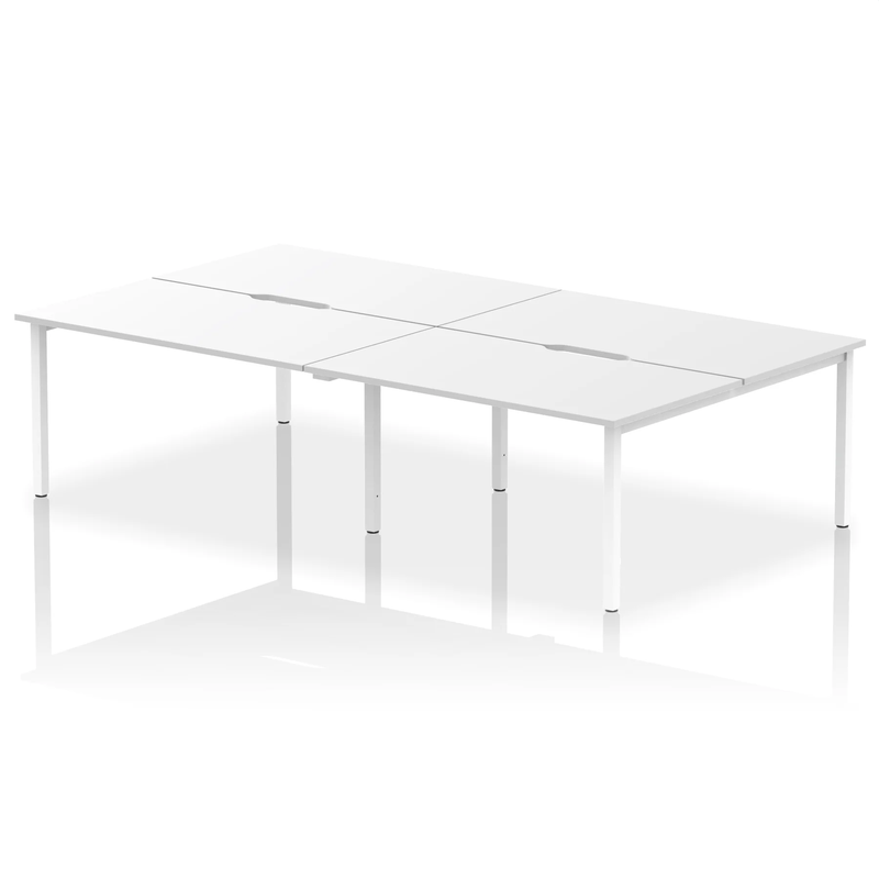 Evolve Plus B2B 4 Person Bench Desk - White