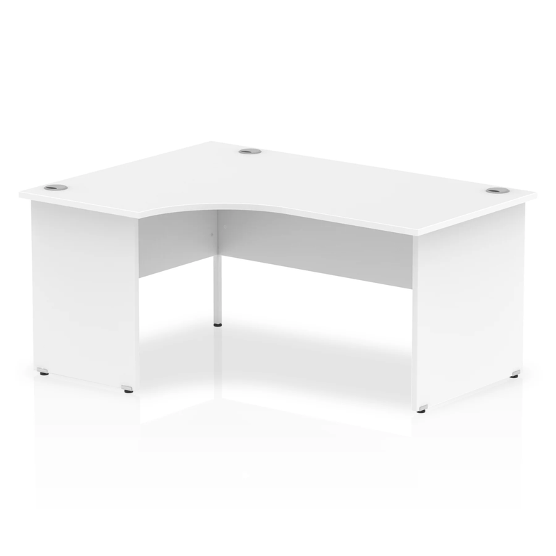 Impulse Crescent Desk With Panel End Leg - White - NWOF