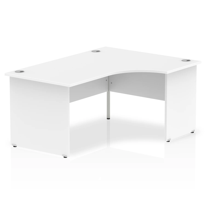 Impulse Crescent Desk With Panel End Leg - White - NWOF