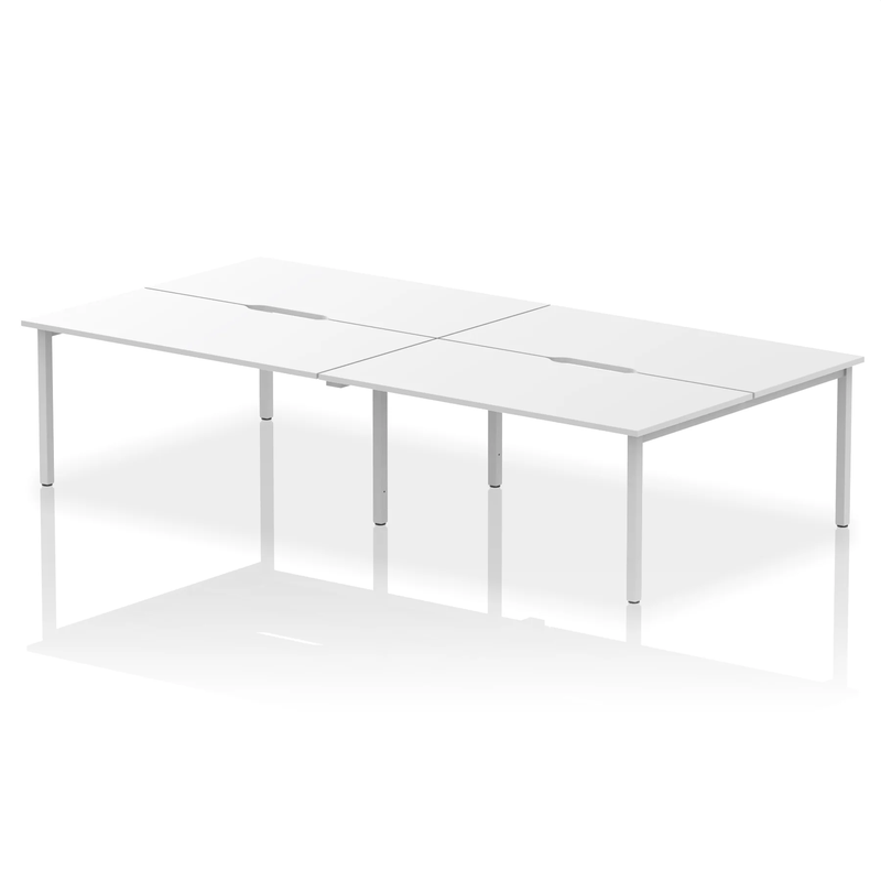 Evolve Plus B2B 4 Person Bench Desk - White