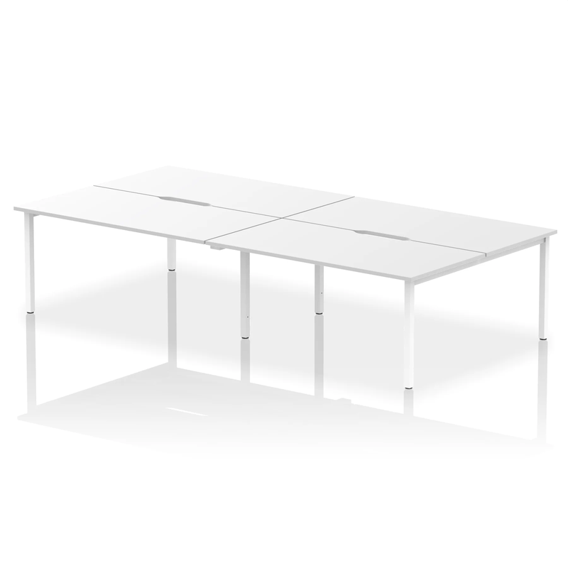 Evolve Plus B2B 4 Person Bench Desk - White