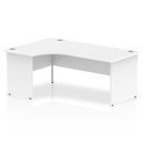 Impulse Crescent Desk With Panel End Leg - White - NWOF