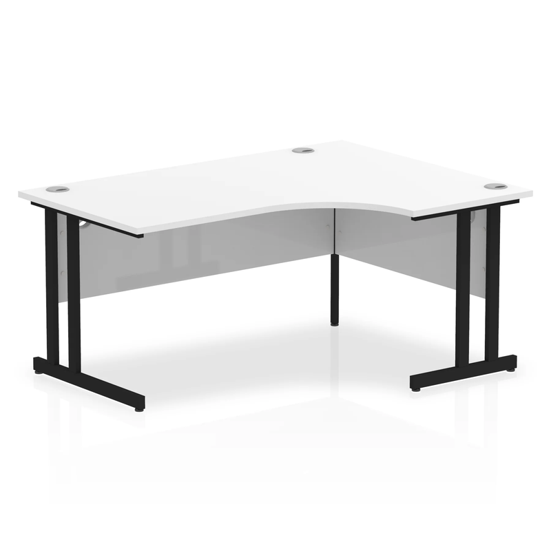 Impulse Crescent Desk With Cantilever Leg - White - NWOF