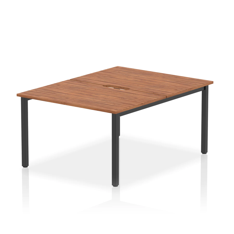 Evolve Plus B2B 2 Person Bench Desk - Walnut