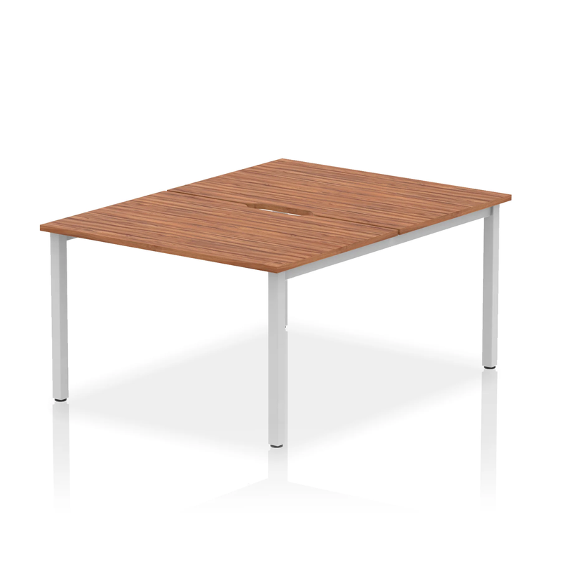 Evolve Plus B2B 2 Person Bench Desk - Walnut