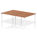 Evolve Plus B2B 4 Person Bench Desk - Walnut - NWOF