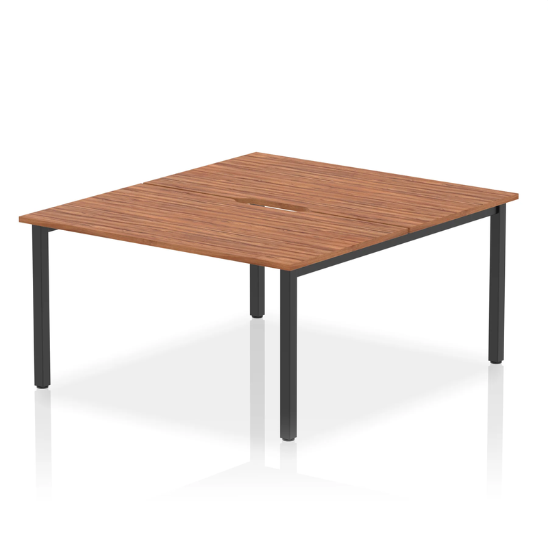 Evolve Plus B2B 2 Person Bench Desk - Walnut