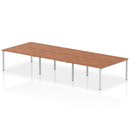 Evolve Plus B2B 6 Person Bench Desk - Walnut - NWOF