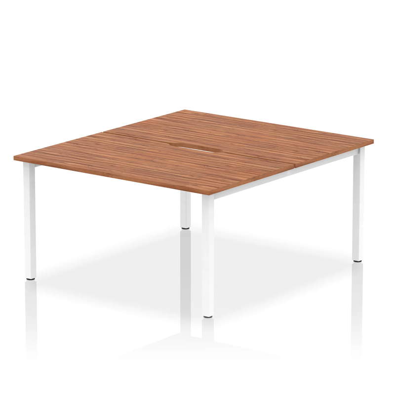 Evolve Plus B2B 2 Person Bench Desk - Walnut