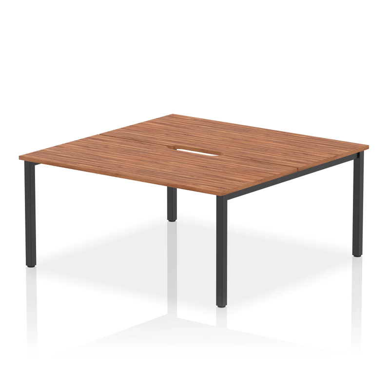 Evolve Plus B2B 2 Person Bench Desk - Walnut