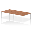 Evolve Plus B2B 4 Person Bench Desk - Walnut - NWOF