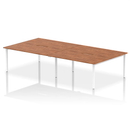 Evolve Plus B2B 4 Person Bench Desk - Walnut - NWOF