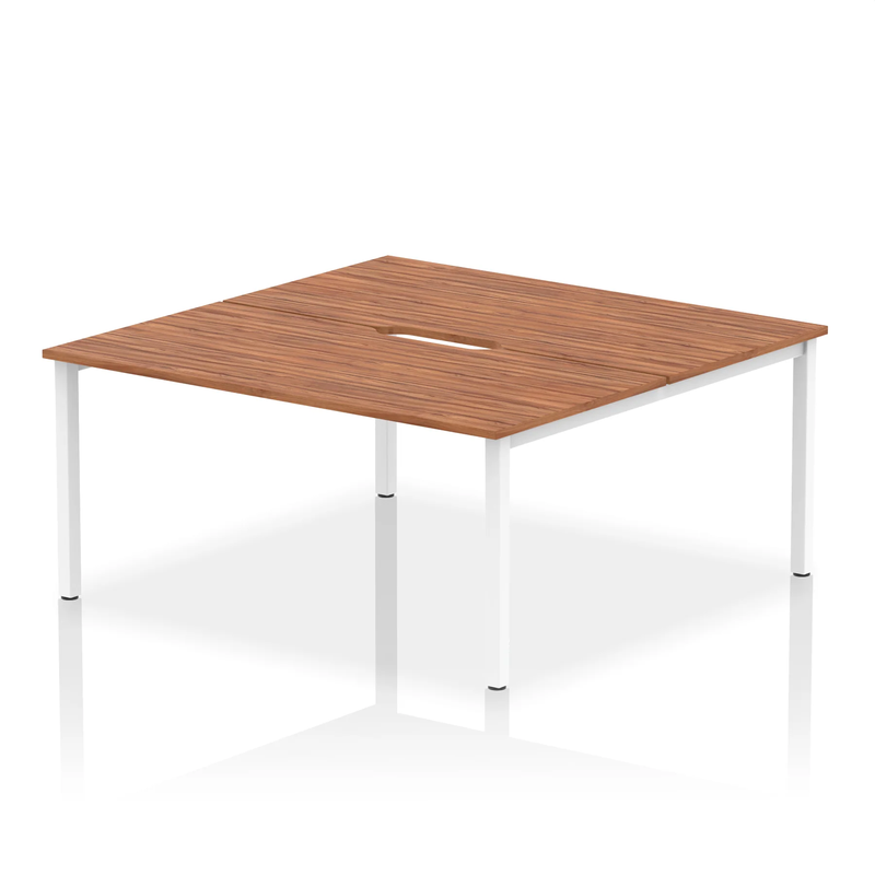 Evolve Plus B2B 2 Person Bench Desk - Walnut