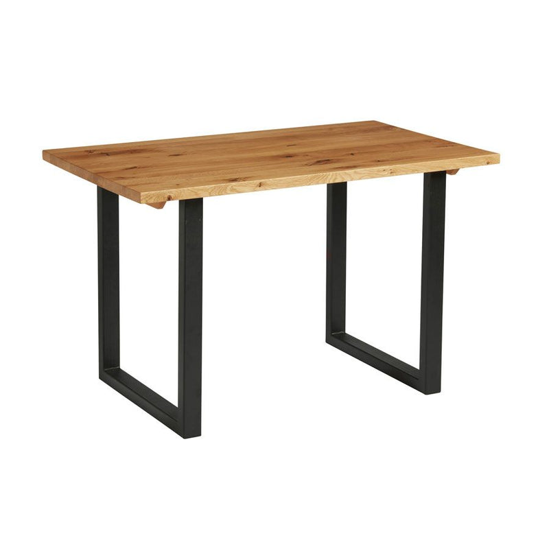 Wentworth 'Loop' Dining Table - Black/Character Oak