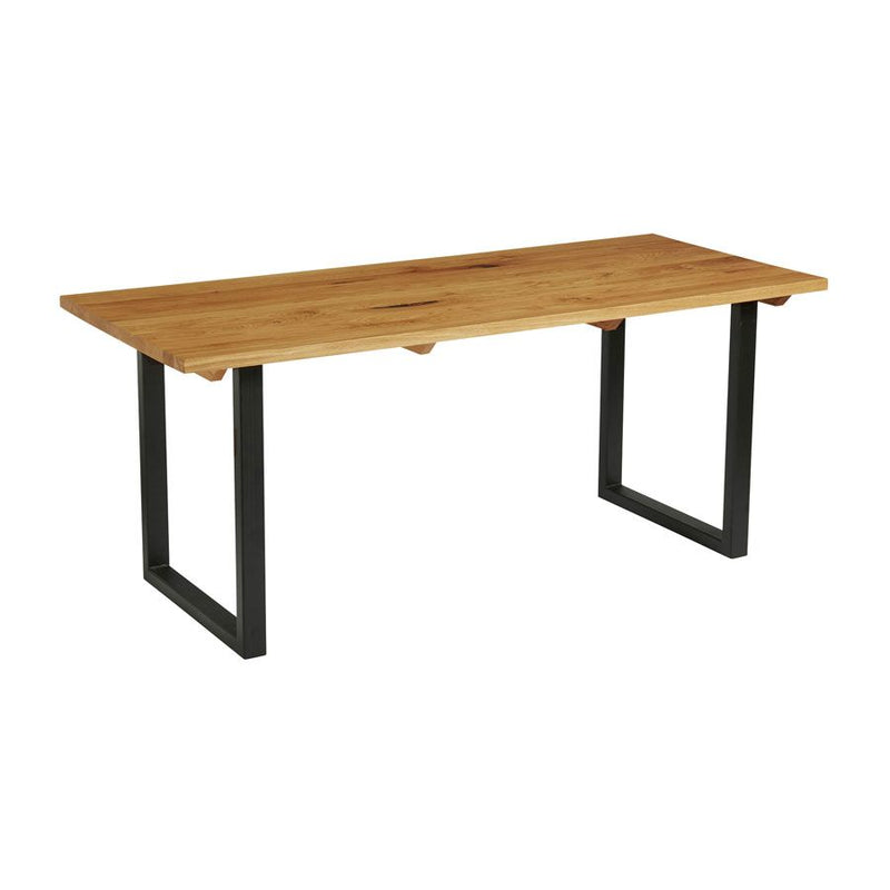 Wentworth 'Loop' Dining Table - Black/Character Oak