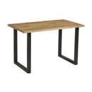Wentworth 'Loop' Dining Table - Black/Rustic Antique - NWOF