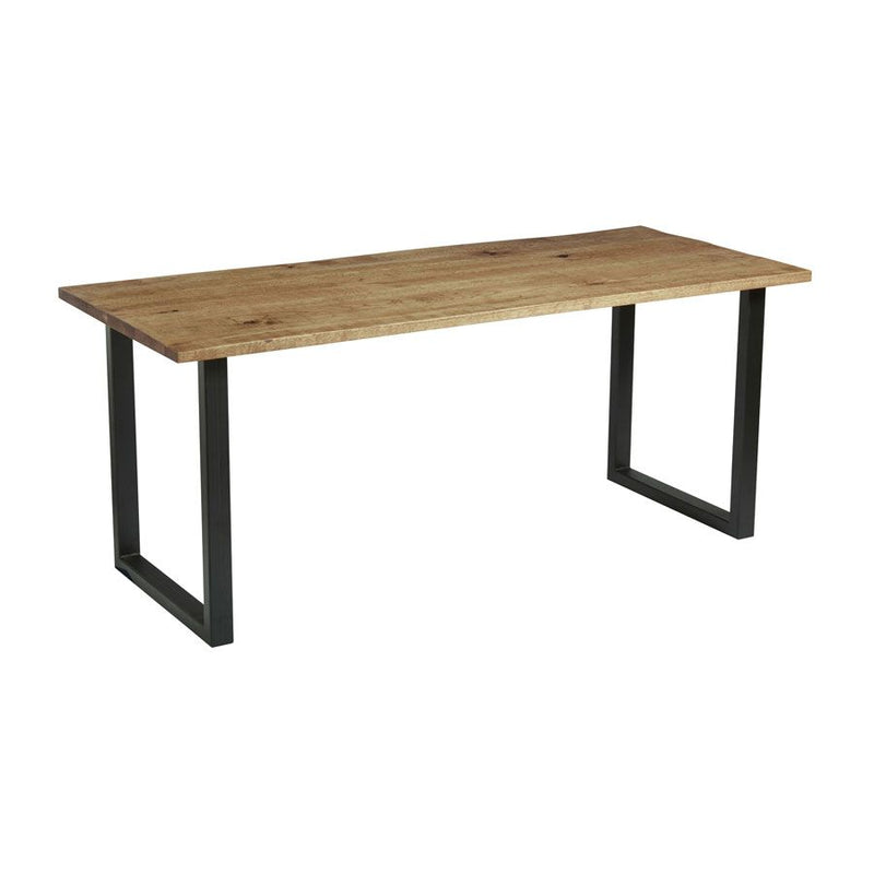 Wentworth 'Loop' Dining Table - Black/Rustic Antique