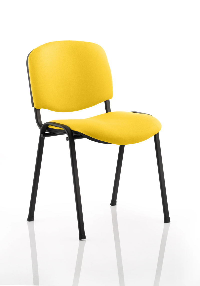 ISO Stacking Visitor/Conference Chair - Bespoke Fabric & Black Frame - NWOF