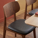 Relish Side Chair - Walnut Stained Beech With Black Seat Pad