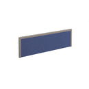 Straight Desktop Fabric Screen - Blue Fabric With Silver Aluminium Frame - NWOF