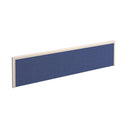 Straight Desktop Fabric Screen - Blue Fabric With White Aluminium Frame - NWOF