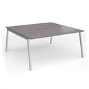 Connex Plus Angled Back To Back Desk - Grey Oak - NWOF